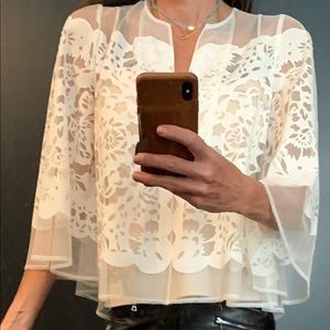 BCBG lace shirt